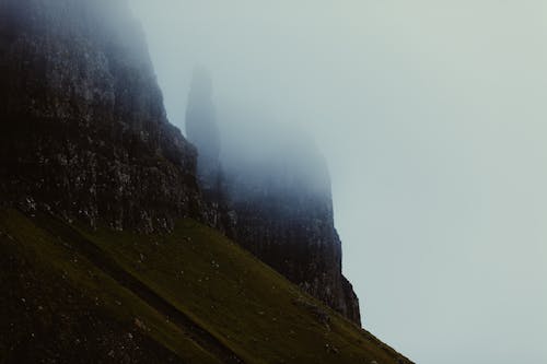 Green Grass Field With Fog