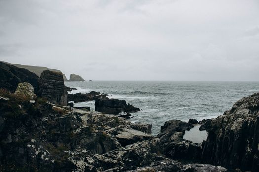 Choppy Sea under Overcast Sky