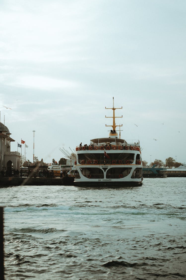 Ferry In Harbor