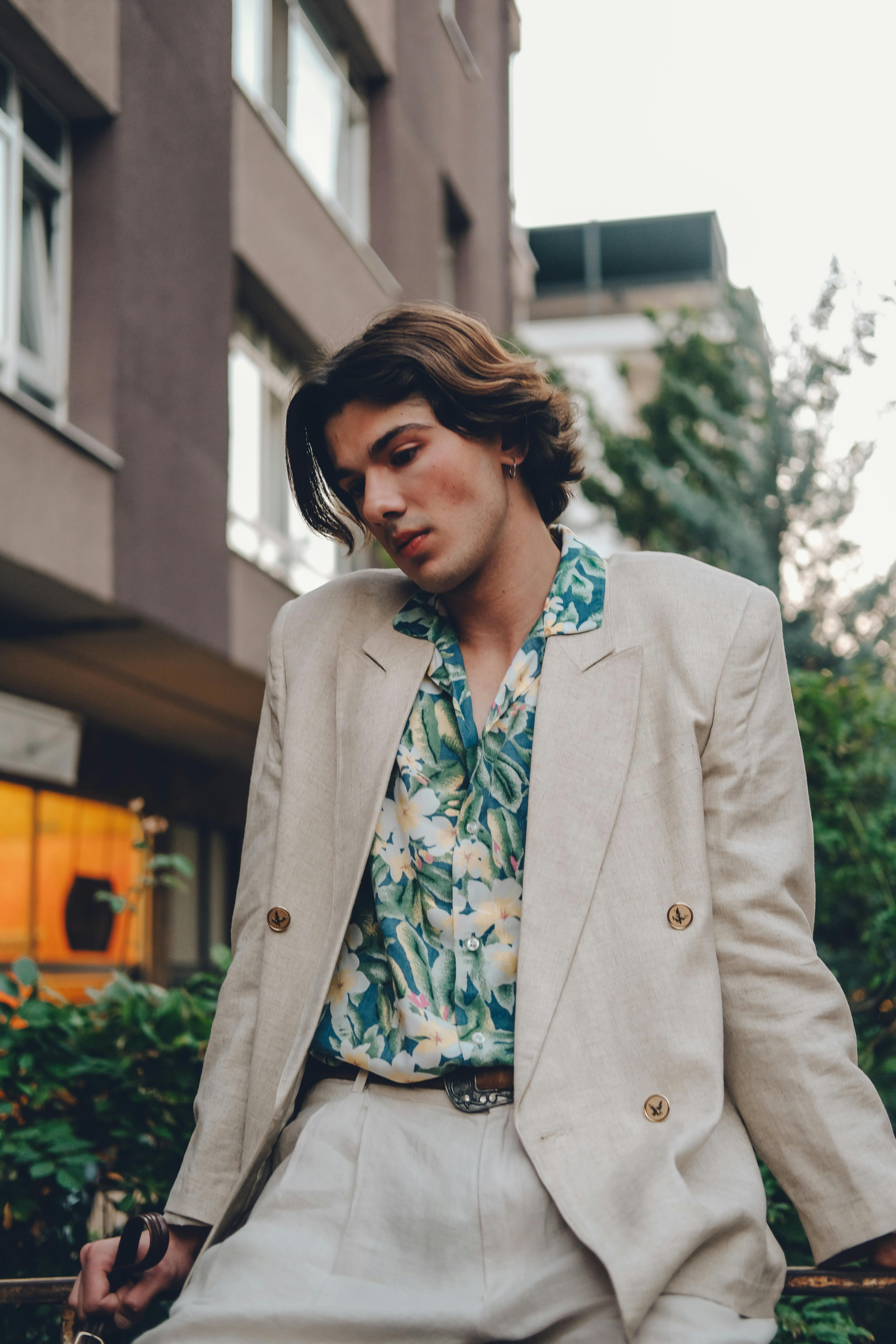 Floral Shirt with Blazer | Hockerty