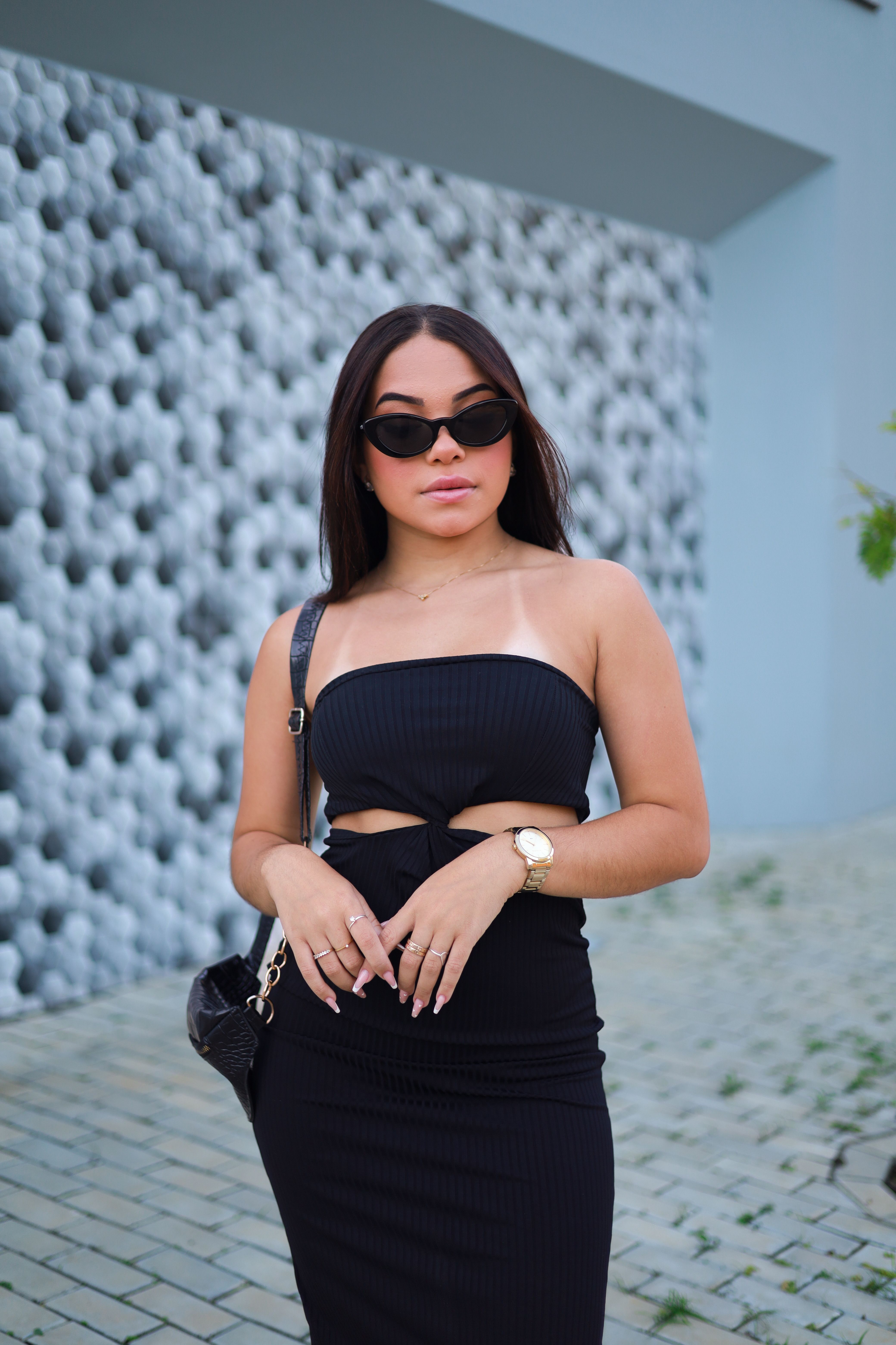 Vestido Midi Canelado