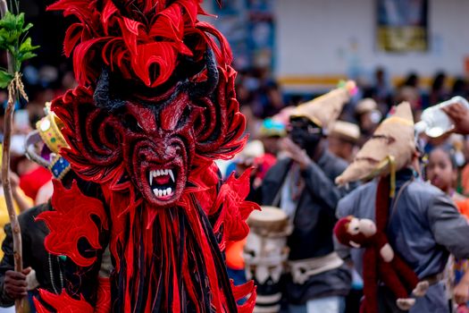 Vibrant costumes at a traditional parade in Panama City, showcasing cultural heritage.
