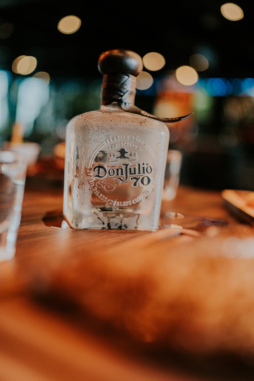 Bottle of Tequila in a Bar 
