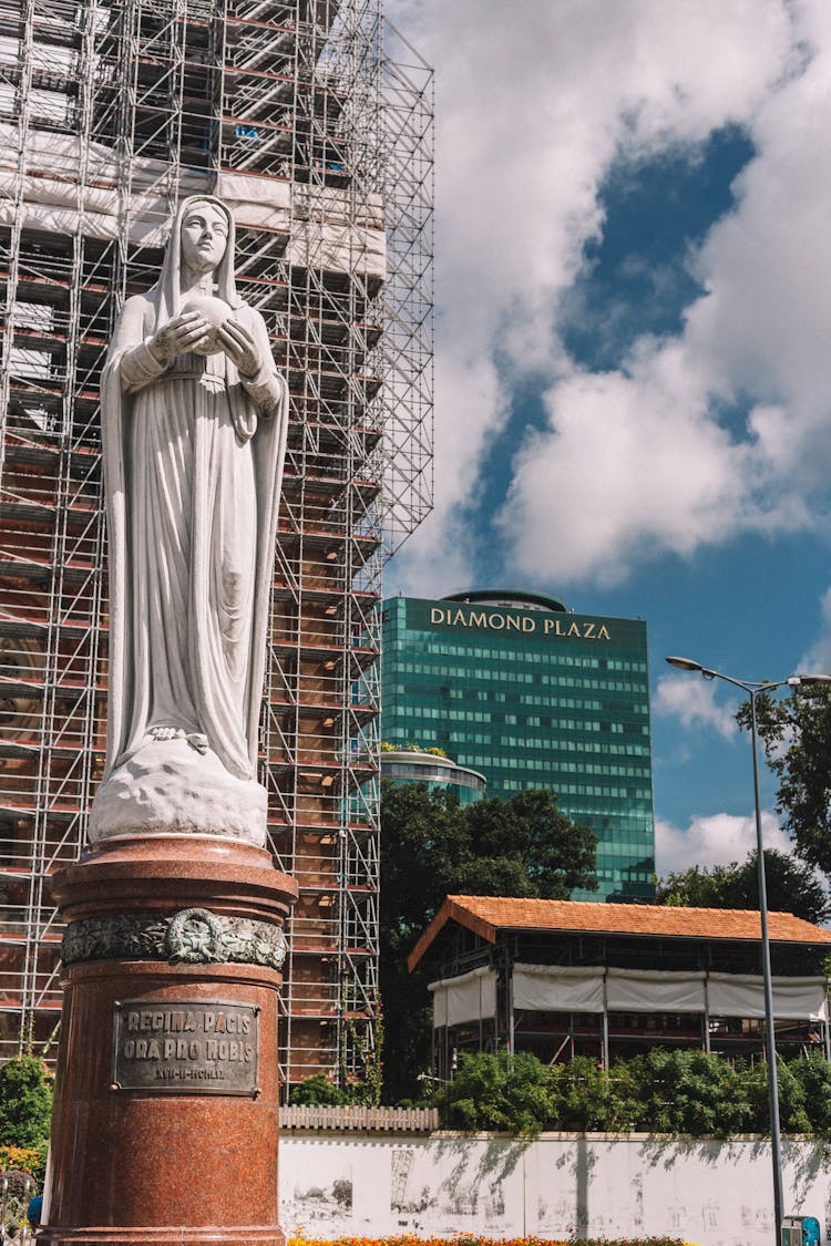 Statue Of Mary Virgin In Ho Chi Minh City