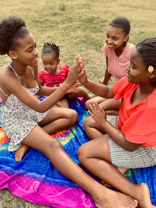 Kids playing outside. We are African 