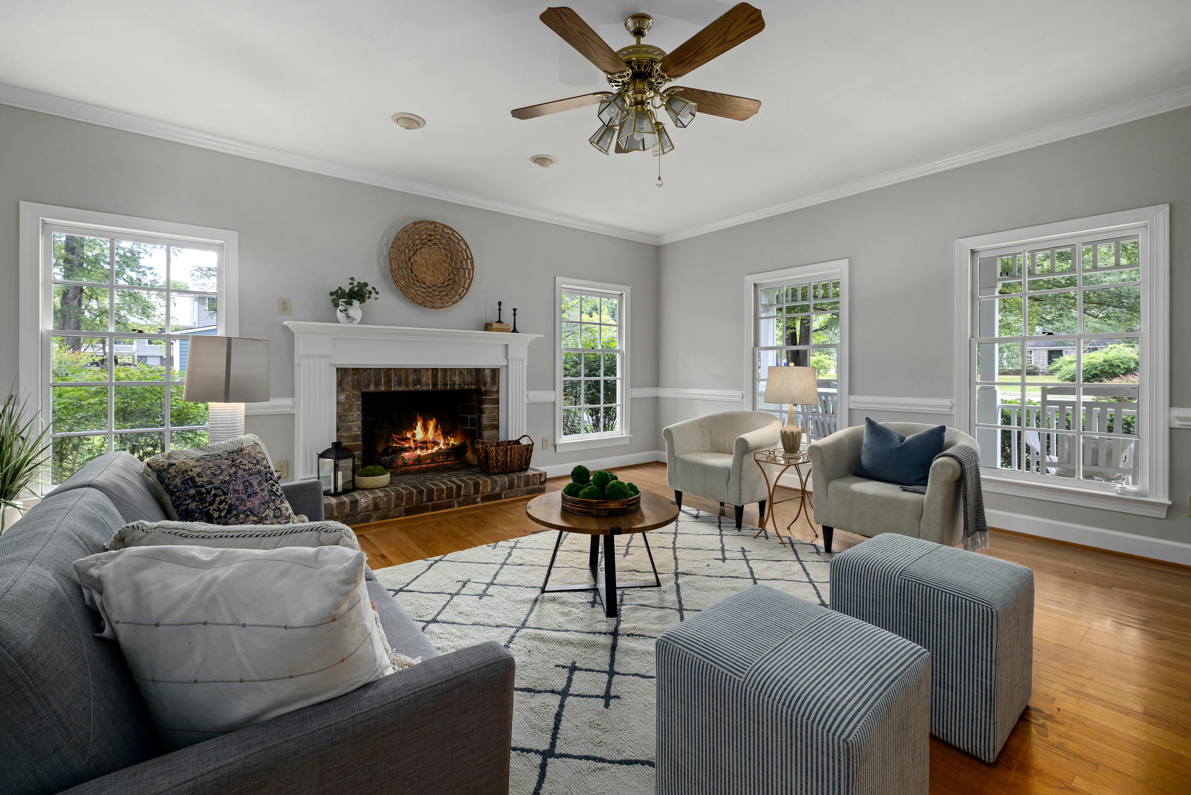 beautiful living room luxury vinyl plank flooring Lakeland FL