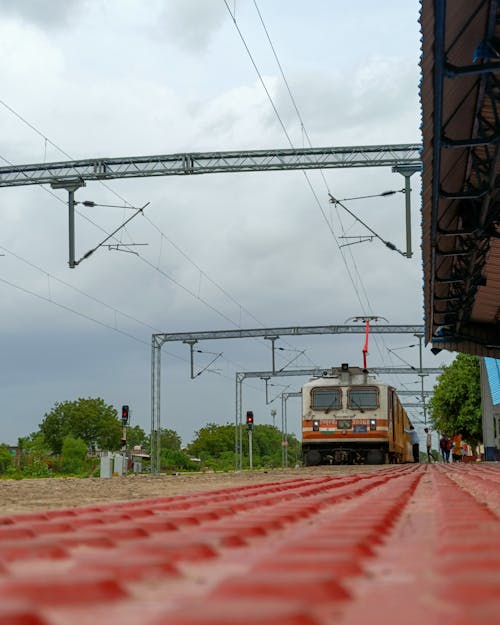 Free A Passenger Train at the Station Stock Photo