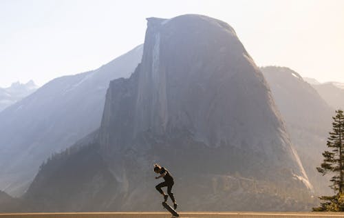 Skater in Mountains