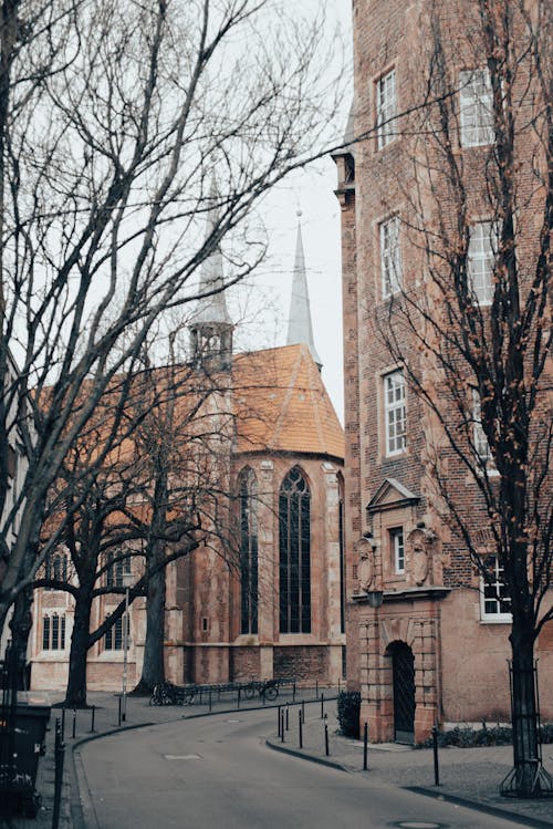 Kostenloses Stock Foto zu gasse, herbst, kirche