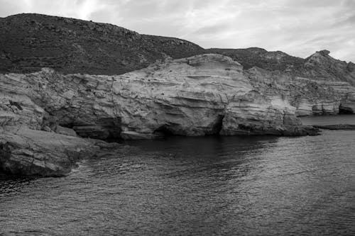 Foto d'estoc gratuïta de blanc i negre, Costa, erosionat