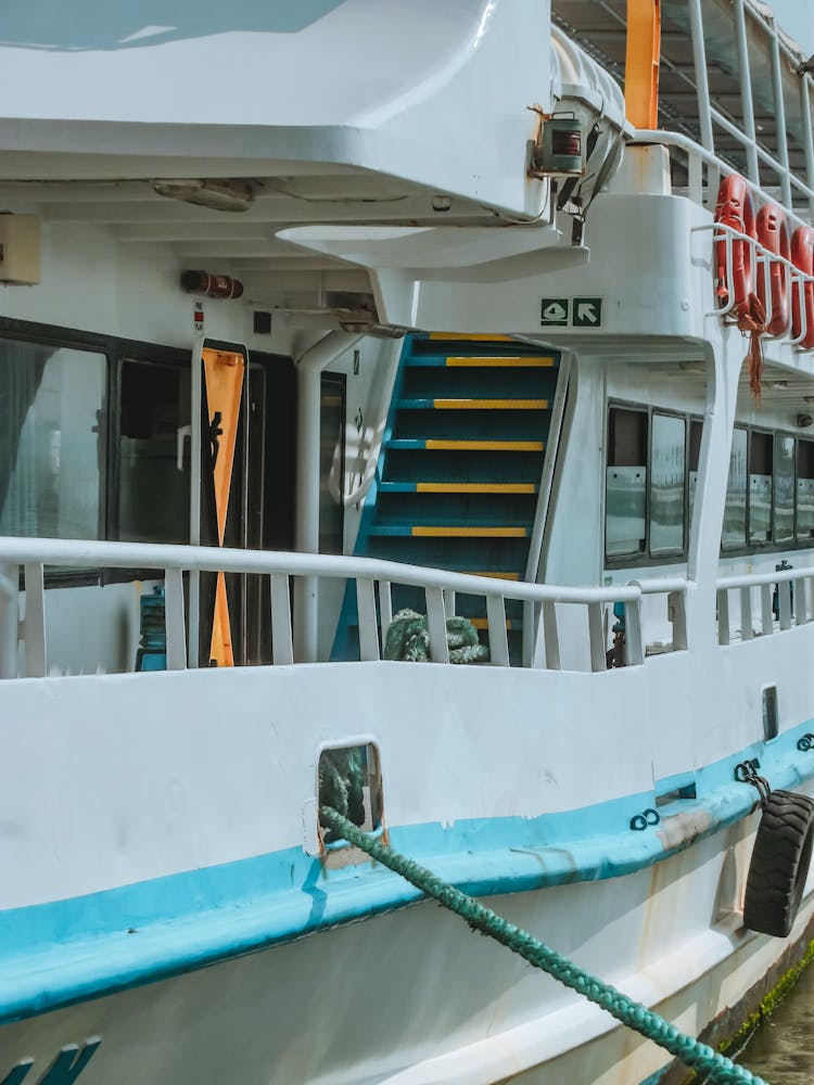 A Ferry Moored In The Port 