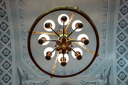 Close up of Ornamented Chandelier