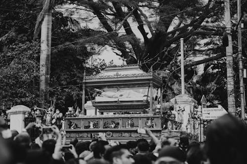 Funeral Ceremony in Black an White