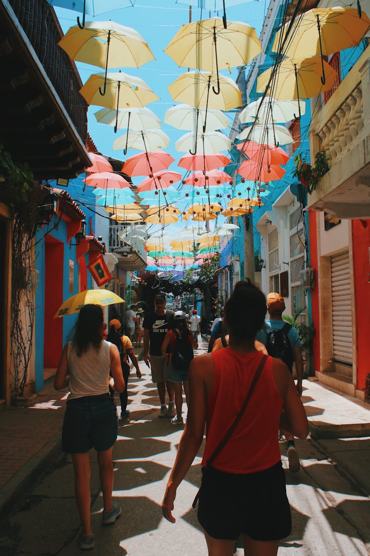 Tourist Alley In Cartagena De Indias, Colombia