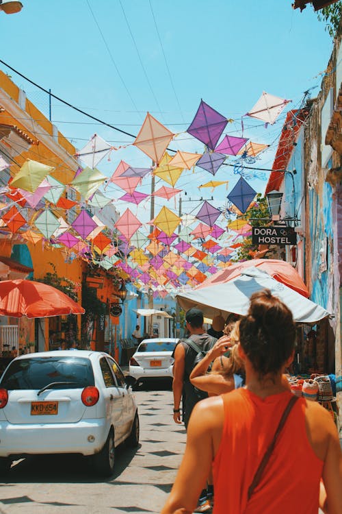 Tourist Street in Cartagena de Indias, Colombia