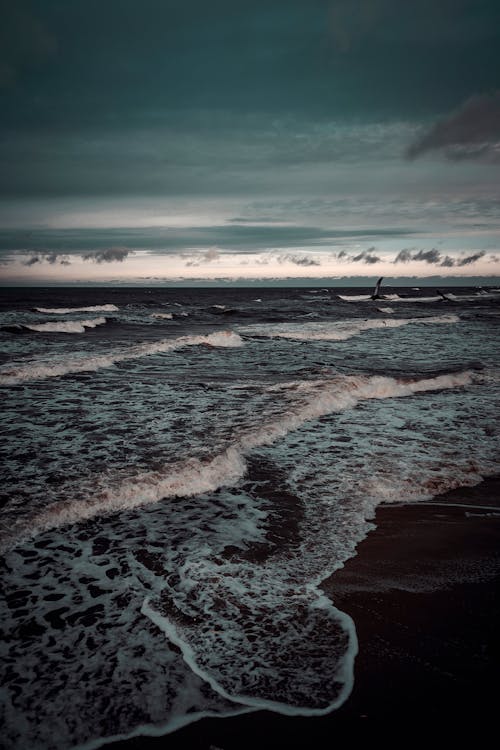 Gratis arkivbilde med bølger, daggry, hav