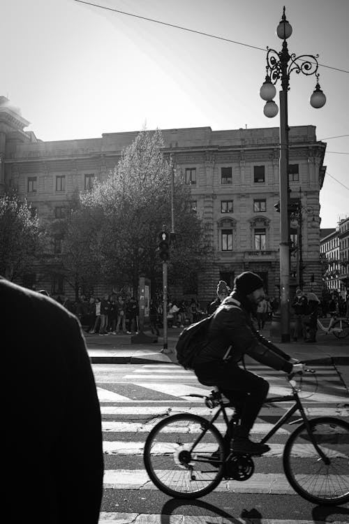 Gratis stockfoto met eenkleurig, eenkleurige fotografie, fiets