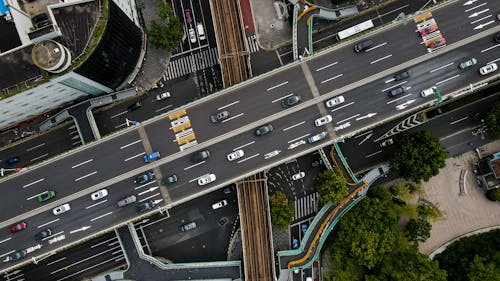 Foto stok gratis estrada elevada, fotografi udara, jalan raya