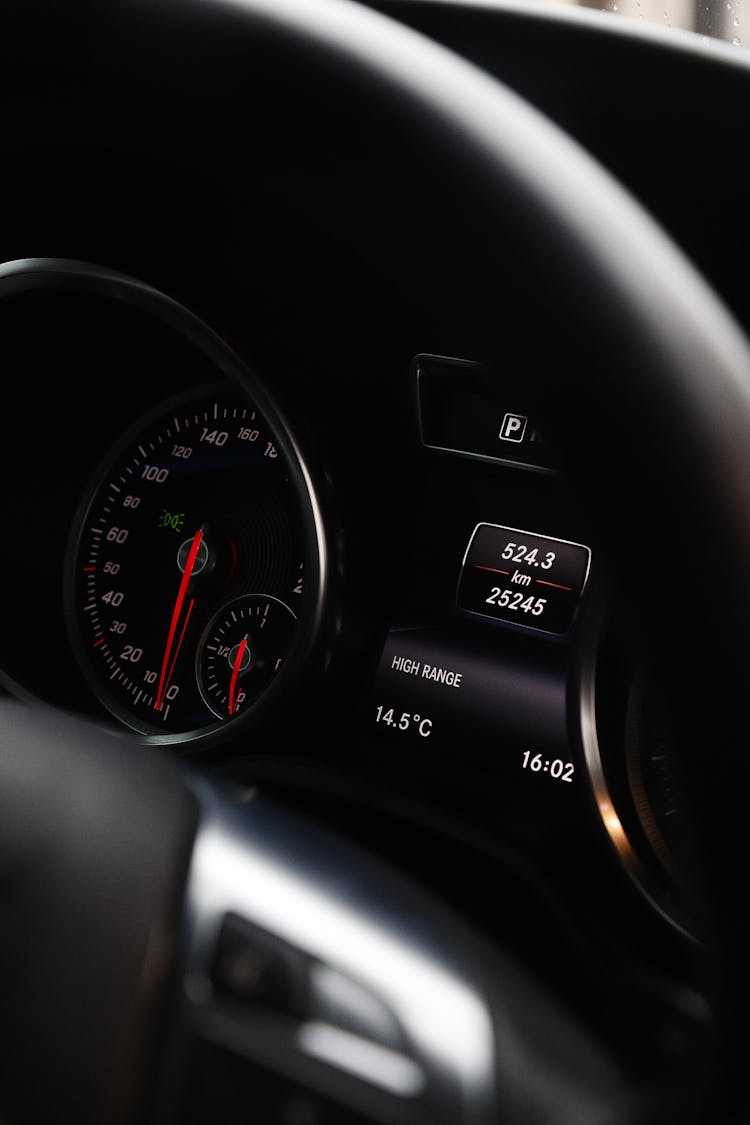 Dashboard Panel In A Car 