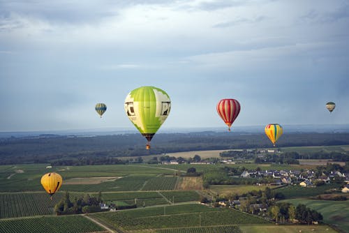 Imagine de stoc gratuită din agricultură, baloane cu aer cald, călătorie
