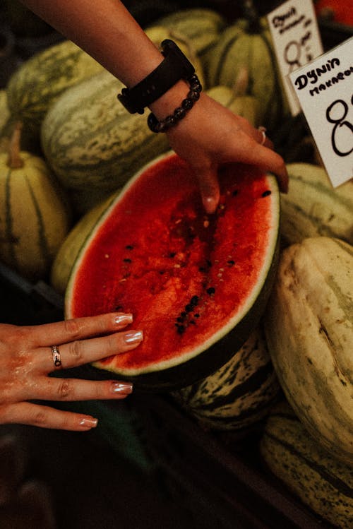 Woman Hands Holding Watermelon