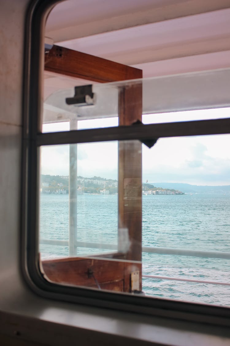 Sea Seen From A Ferry Boat Window