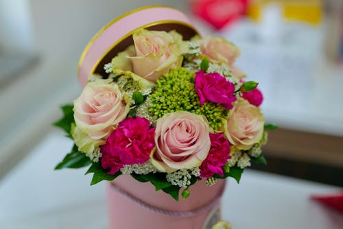 Bouquet of Flowers in Close-up View