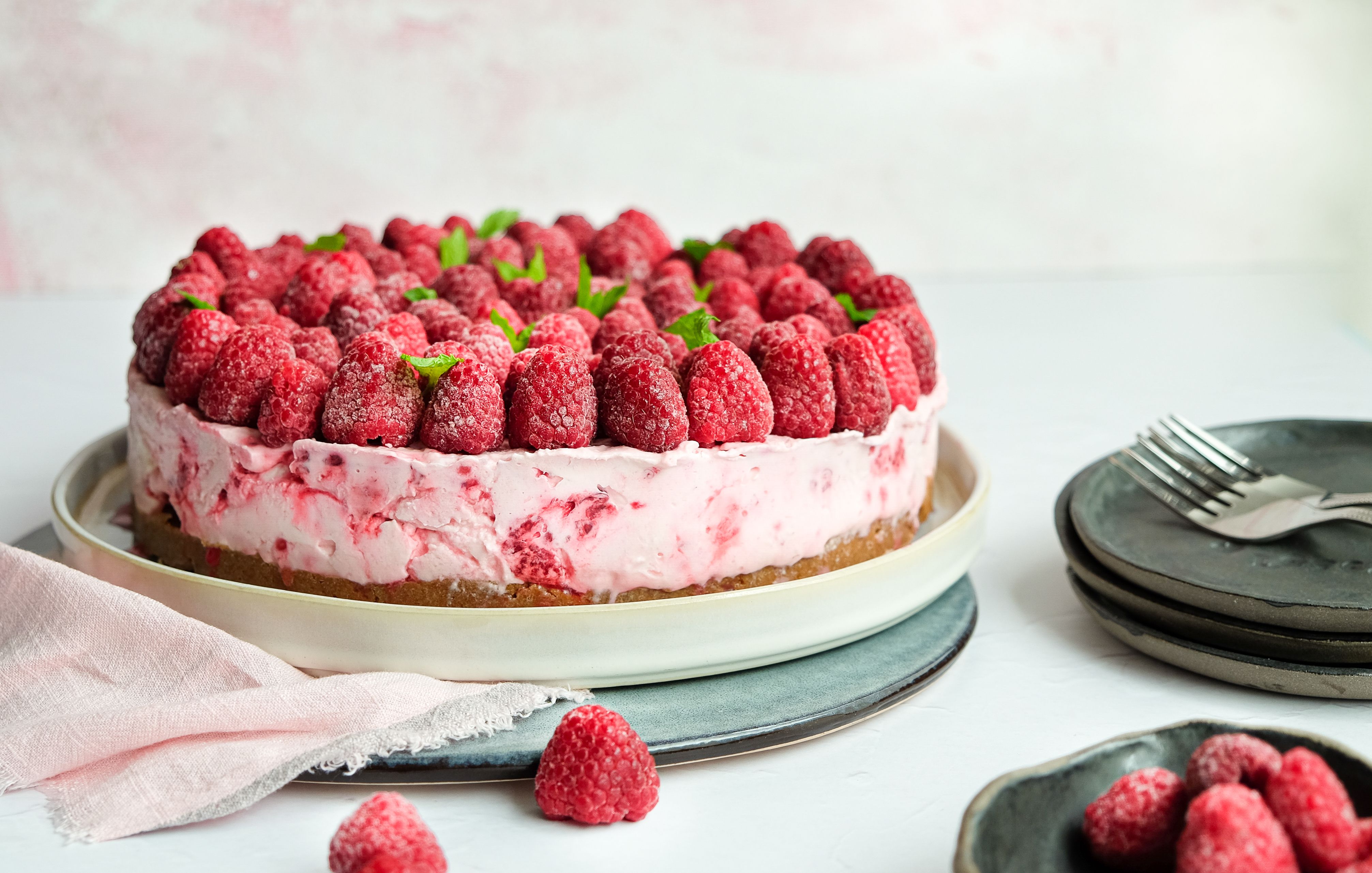 Ice Cream cake with Red Strawberry as topper