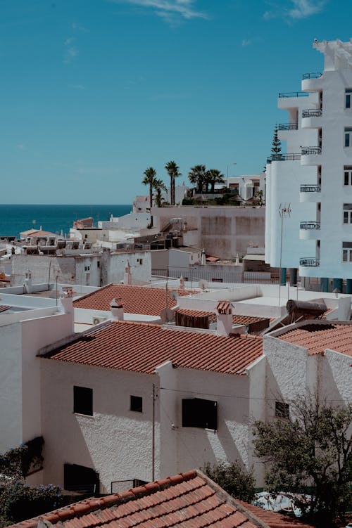 Coastal Town and Sea in Portugal 