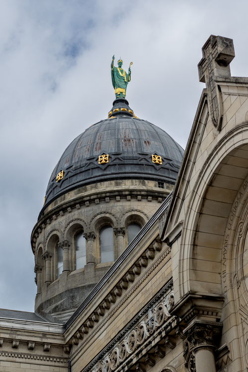 Free Captivating shot of the Basilica of Saint Martin dome in Tours, France. Stock Photo