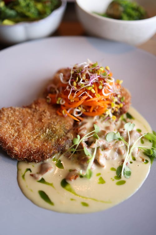 Meal Served on a Plate in a Restaurant