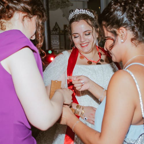 Women Giving Gift to Bride
