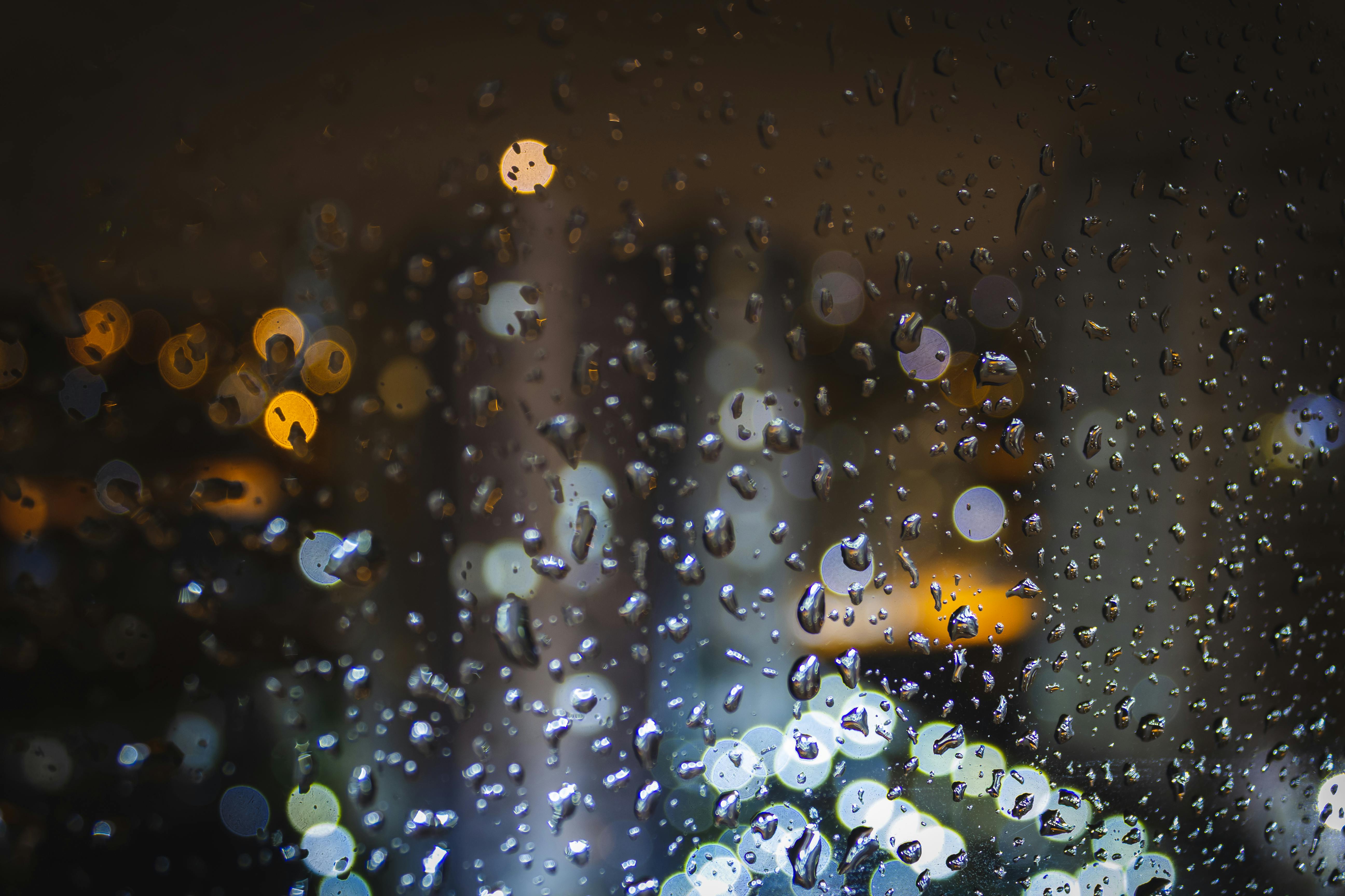 Free stock photo of city, glass window, rain