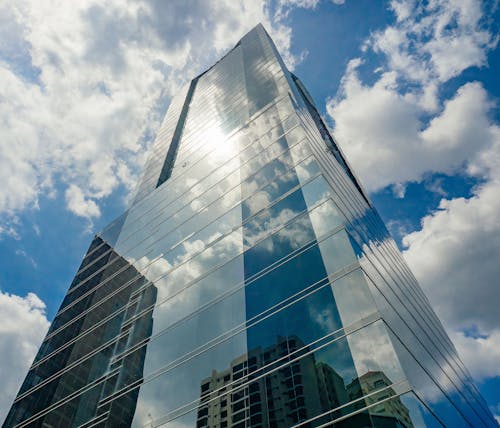 Modern Skyscraper with a Glass Facade