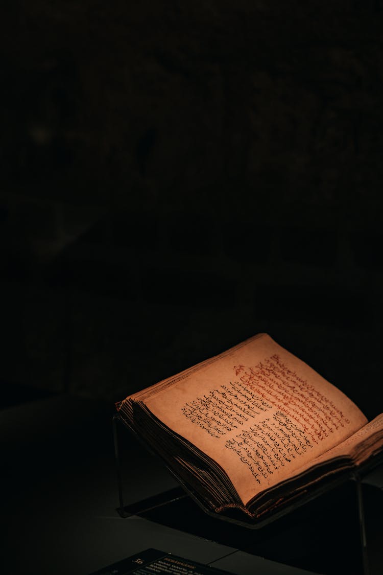 Old Historic Book In Dark