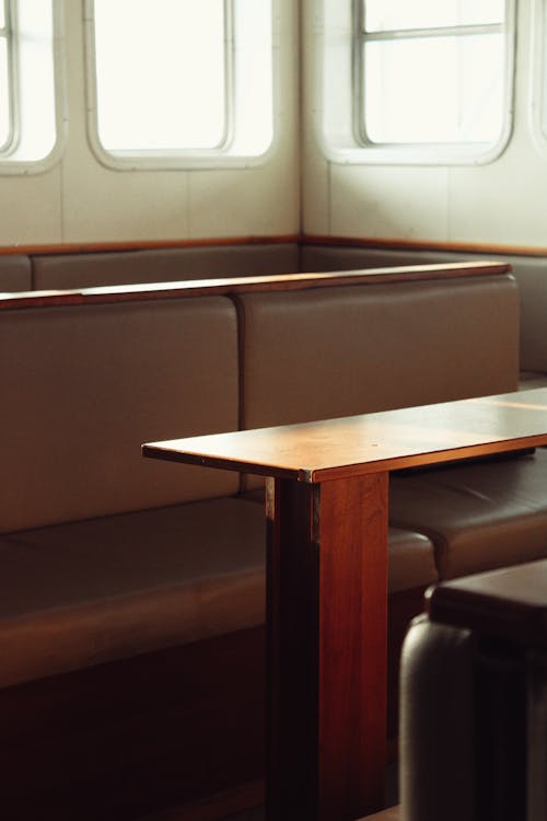 Bench and Table in Ferry Cabin