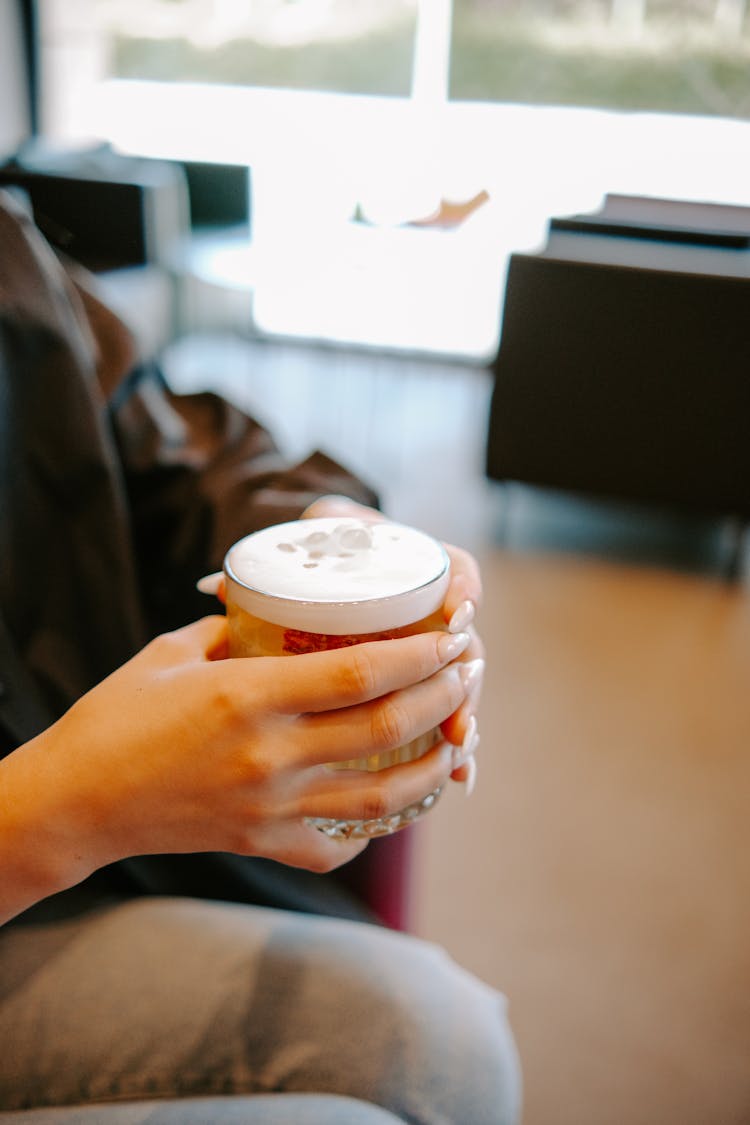 Woman Hands Holding Glass