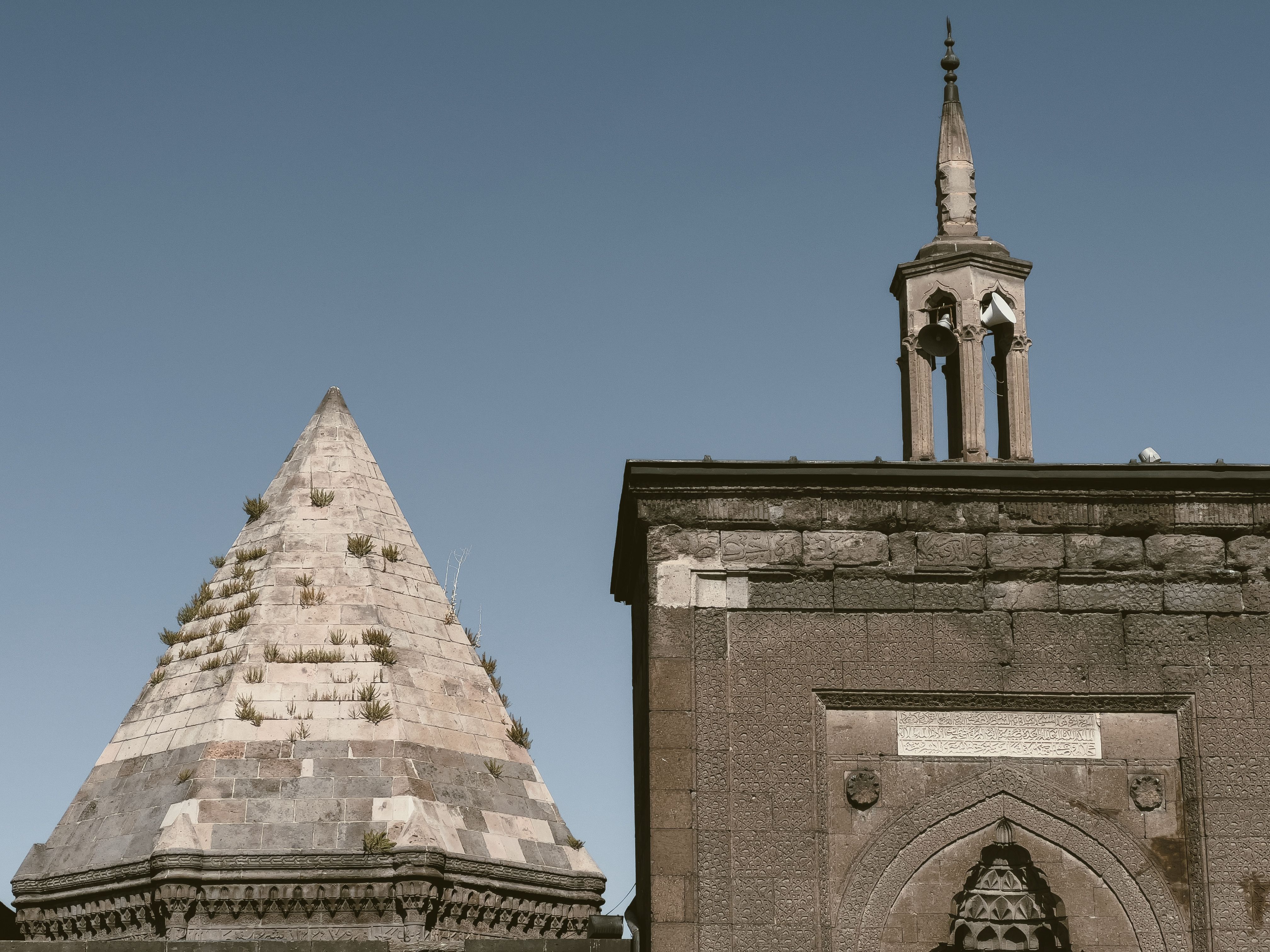 Old Stone Church Dome and Tower against Blue Sky · Free Stock Photo