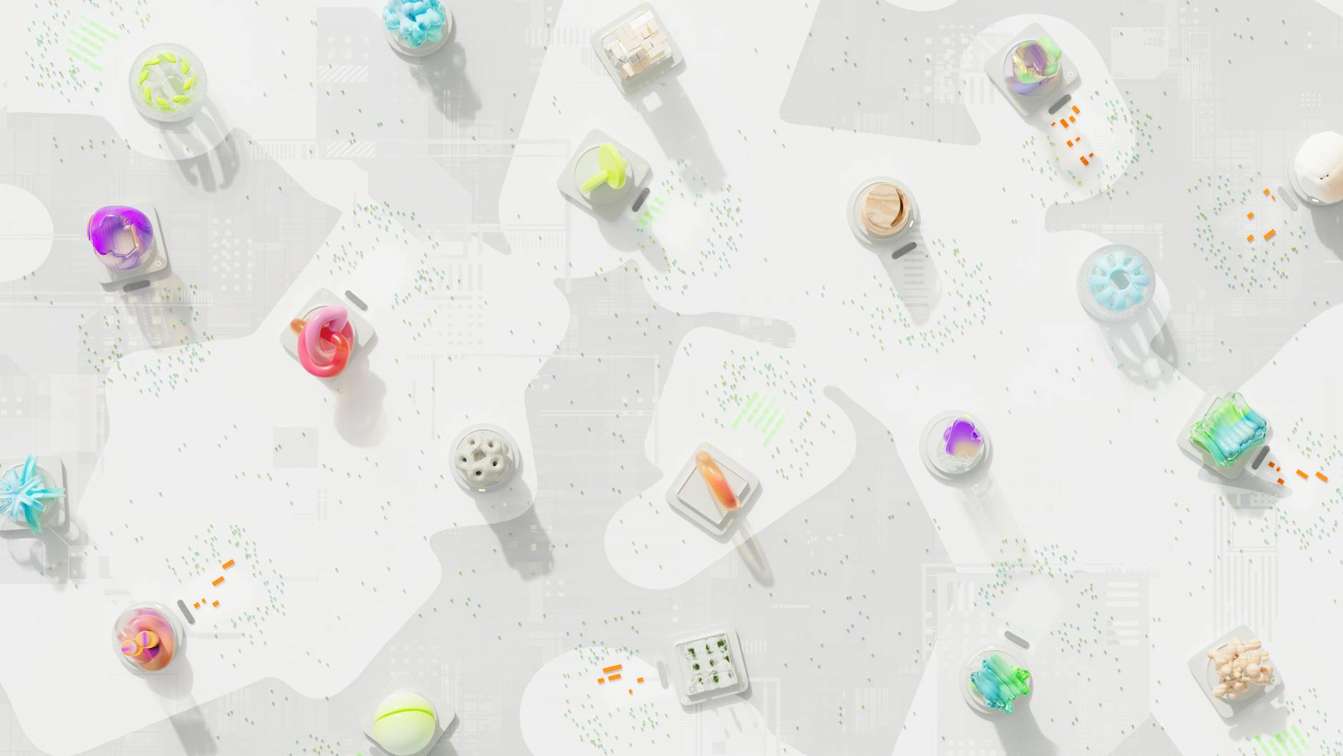 3D geometric shapes render