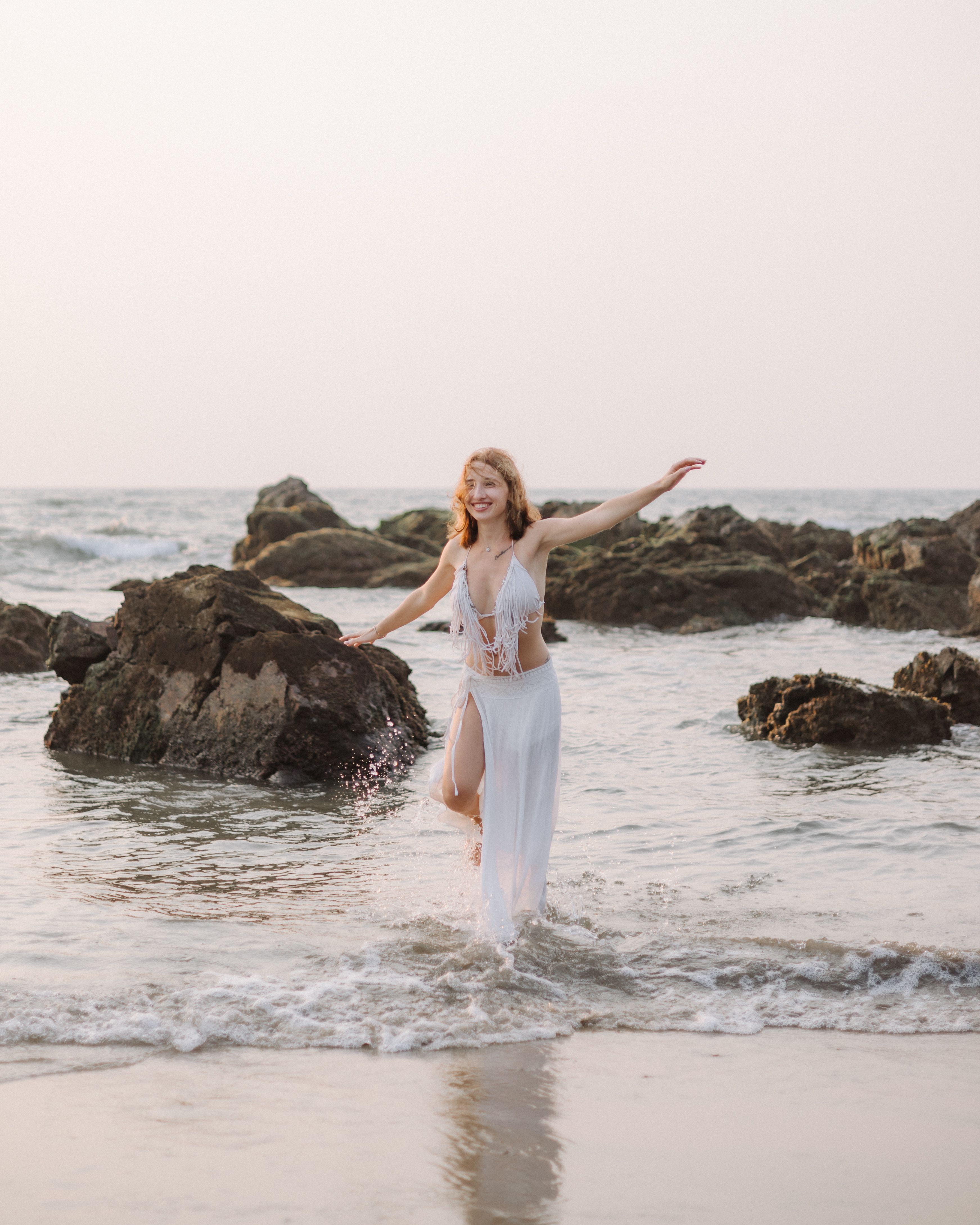Woman in Bikini on Beach  Free Stock Photo