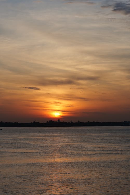 Ilmainen kuvapankkikuva tunnisteilla auringonnousu, kambodza, mekong-joki