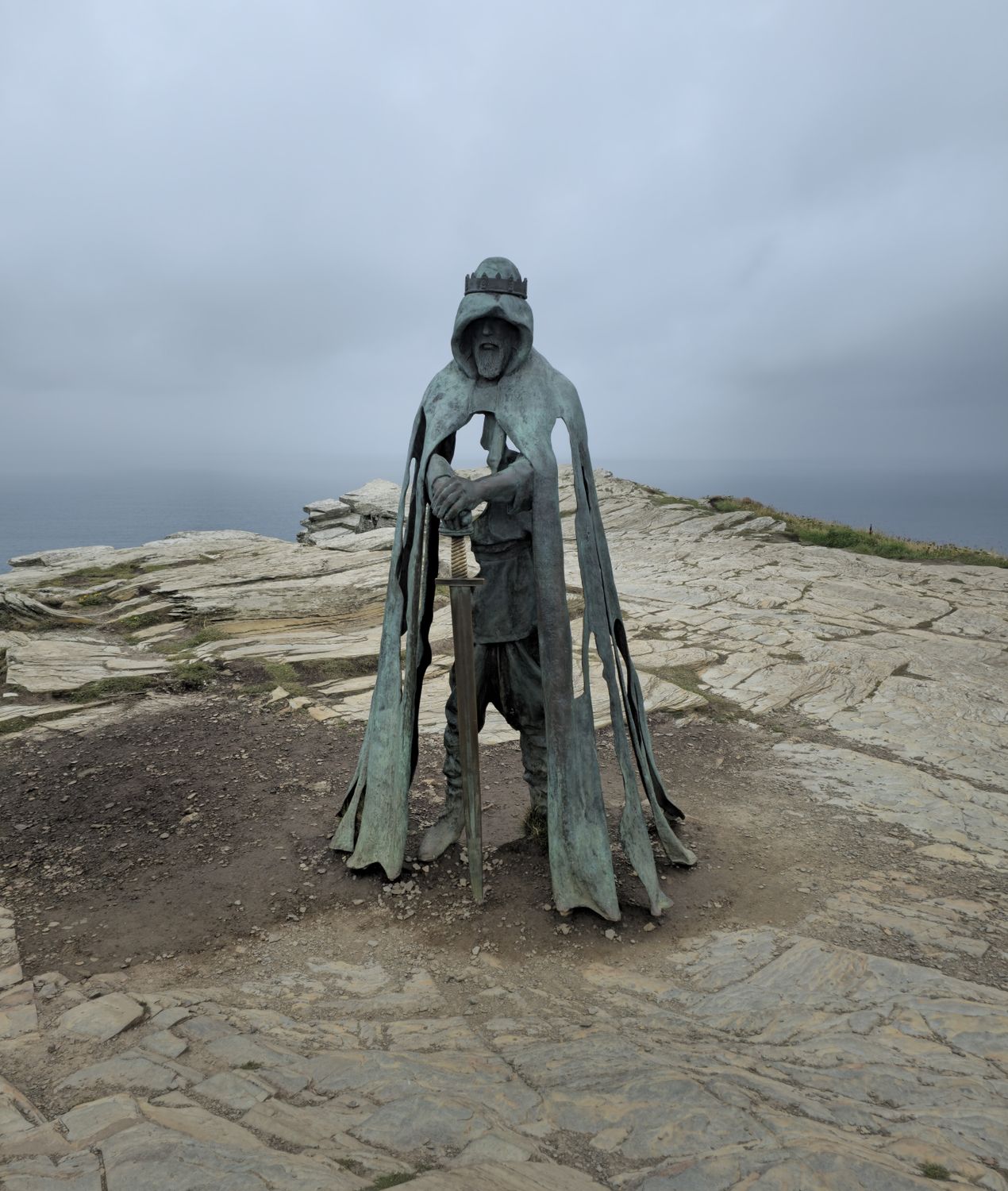 Gallos Statue At Tintagel Castle In Cornwall England Free Stock Photo Gallos Statue At Tintagel Castle In Cornwall England Free Stock Photo