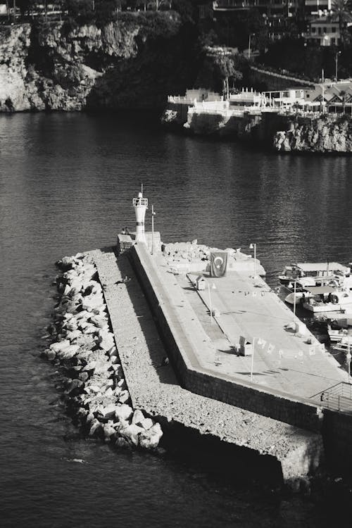 Marina Breakwater with Turkish Flag