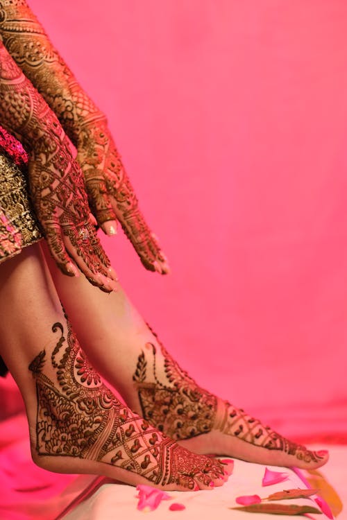 Henna Tattoos on Hands and Foot