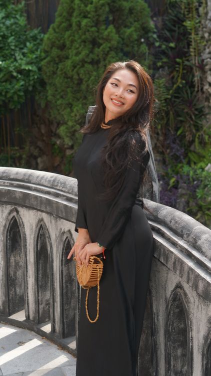 A Woman in a Black Maxi Dress Standing on a Terrace Free Stock Photo A Woman in a Black Maxi Dress Standing on a Terrace Free Stock Photo