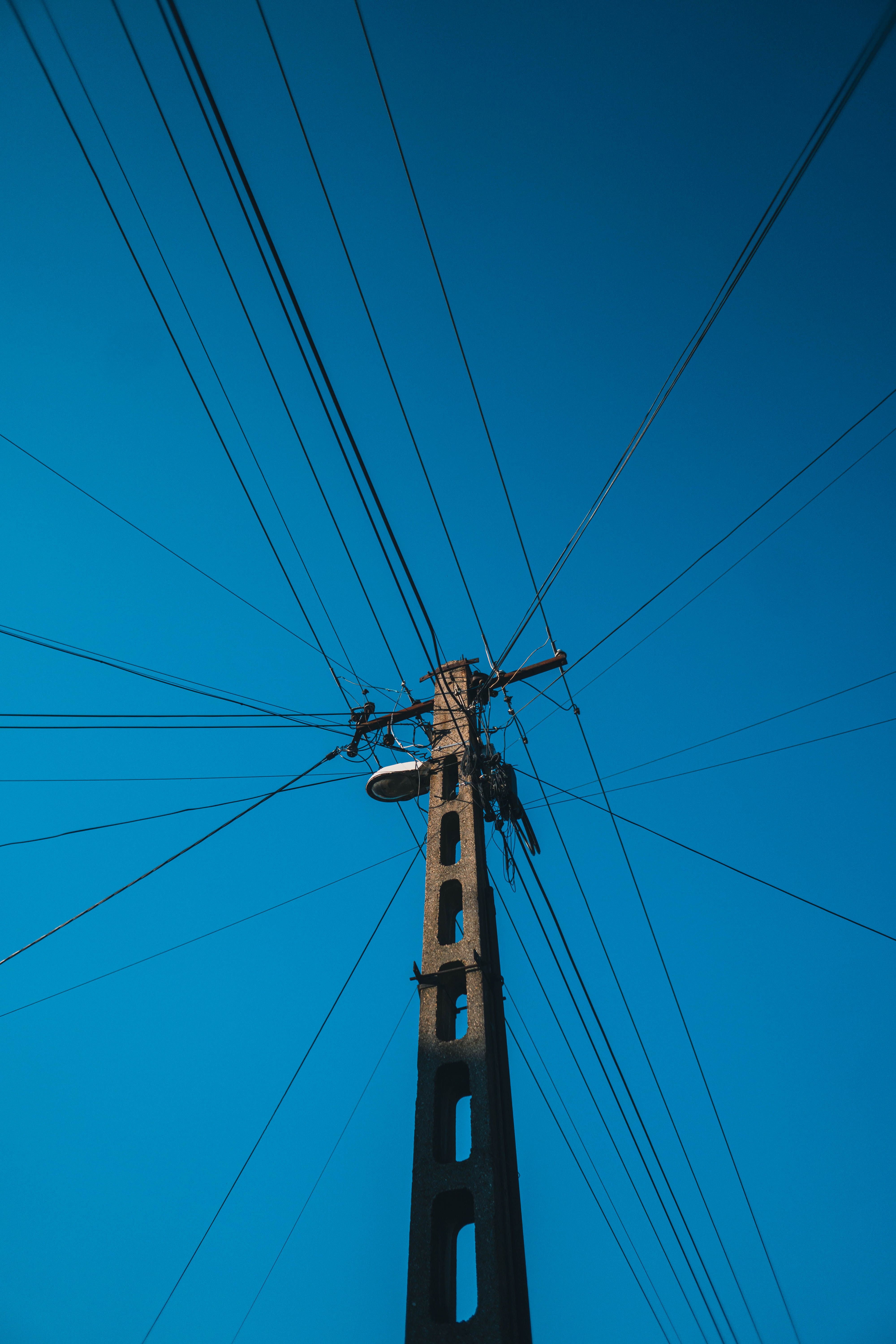 electricity pylon from below · Free Stock Photo