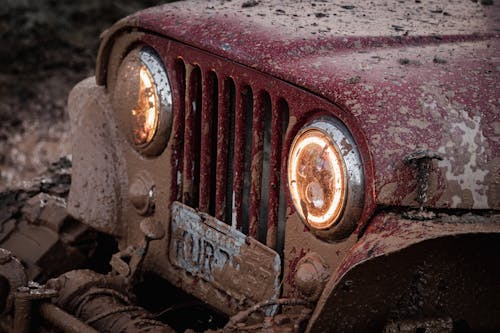Mud on Vintage Car
