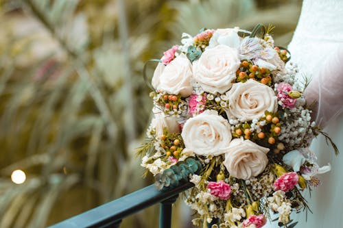 Foto d'estoc gratuïta de a l'aire lliure, arranjament floral, blanc