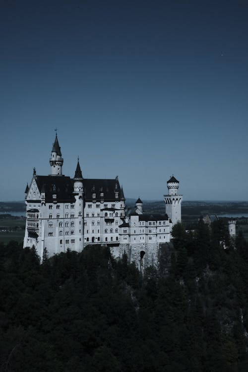 Clear Sky over Neuschwanstein Castle