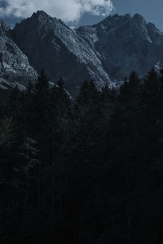 A breathtaking view of the Bavarian Alps in Garmisch-Partenkirchen, Germany.